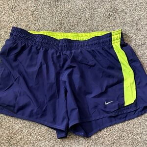 Nike Purple & Neon Yellow Running Shorts